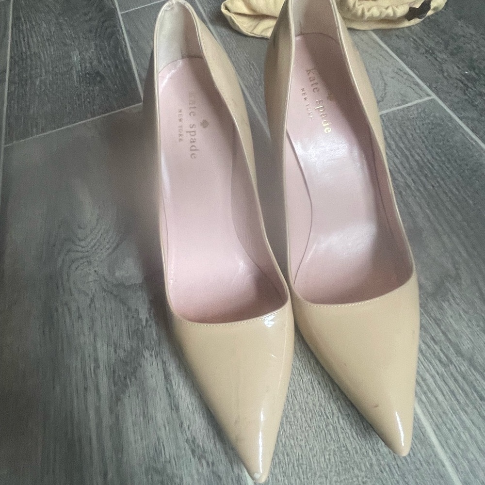 kate spade Nude Patent Leather Heels